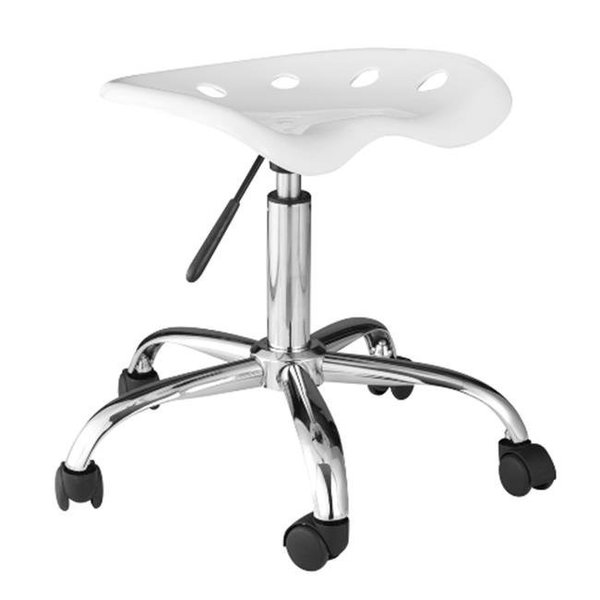 Comfort Line Products Comfort Products 60-101401 Computer Task Chair with Tractor Seat - White - 18 x 23.5 x 23.5 in. 60-101401